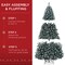 Best Choice Products Artificial Frosted Christmas Tree, Premium Pre-Lit Spruce Design, Dense Branches – Blue Spruce